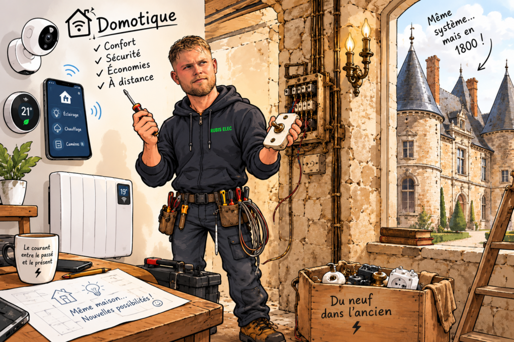 Électricien domotique dans un château ancien